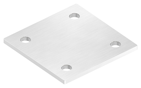 Ankerplatte Masse- 120 x 120 x 6 mm mit 4 Bohrungen á Ø 13 mm V2A-11-2212.4