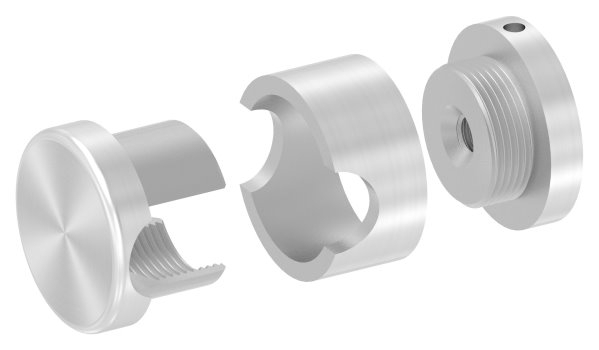 BRENK-fix® Grundhalter fuer Staebe Ø 16mm- V2A-88-11BR-R16M8.V2A