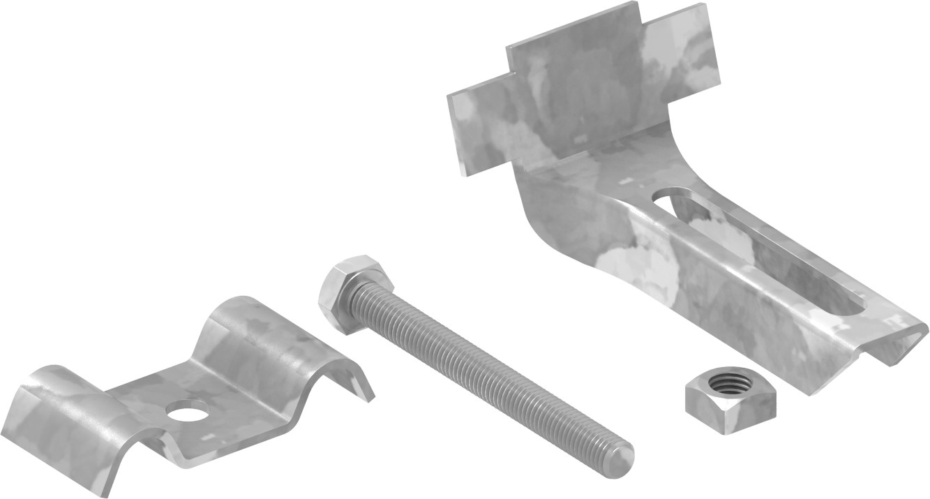 Gitterrost-Klemme Rosthoehe 40-50 mm MW 40-40 mm  S235JR - ST37 – feuerverzinkt-26-KLEMME0580.7