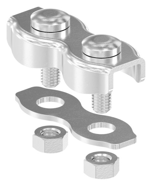 Duplexklemme - fuer Seil Ø 4 mm - V4A-11-2924.1