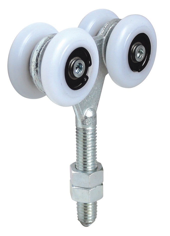 Vierraedriger Rollenapparat Stahl verzinkt fuer Profil 42x54 mm M12 bis 200 kg-89-11H0842X54NYLON-A.4