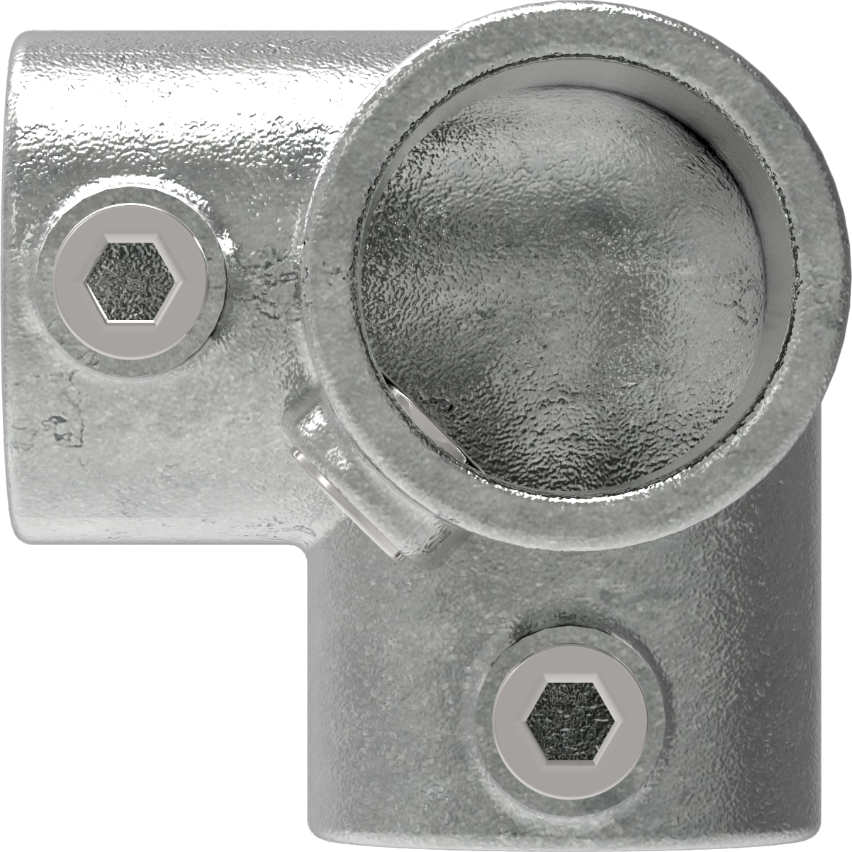 Rohrverbinder - Dreiweg-Eckstueck 90° - 128A27 - 26-9 mm - 3-4- - Feuerverzinkt u. Elektrogalvanisiert-128A27
