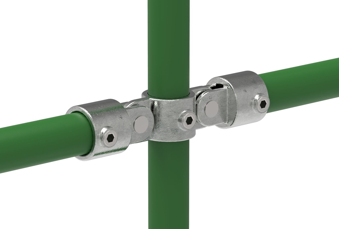 Rohrverbinder Gelenkstueck doppelt 180° Ø 60-3 mm -2- - Temperguss verzinkt - 167E60-167E60