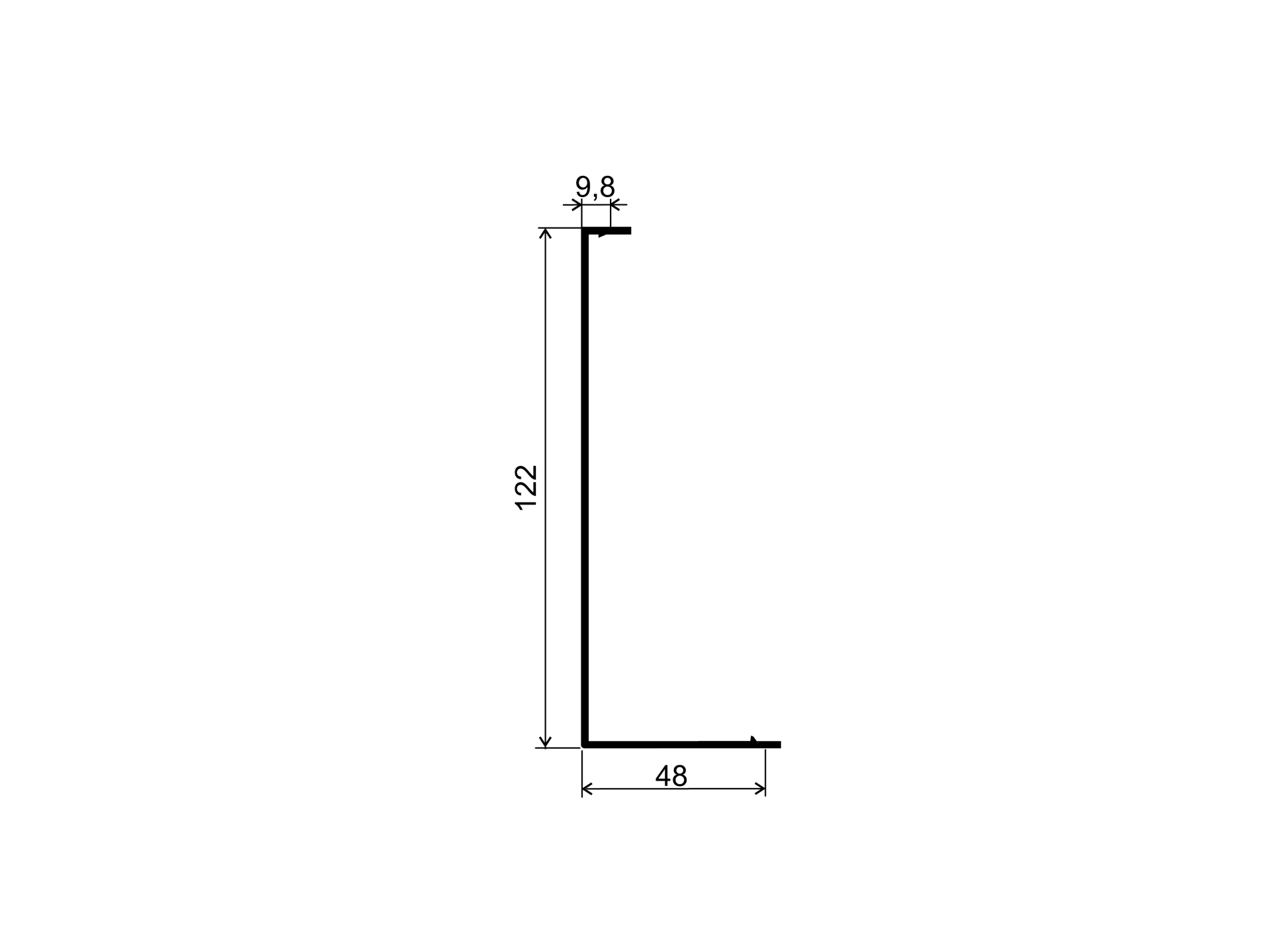 Abdeckleiste Aluminium 5000 mm Satin-ELOX fuer Seitenverankerung-89-11AL00445000SE-A.4