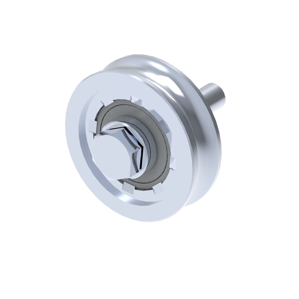Schiebetorrolle Edelstahl V2A  78 mm U-Profil R10 mit Lager und Sttze-89-11H806U80R10-A.4