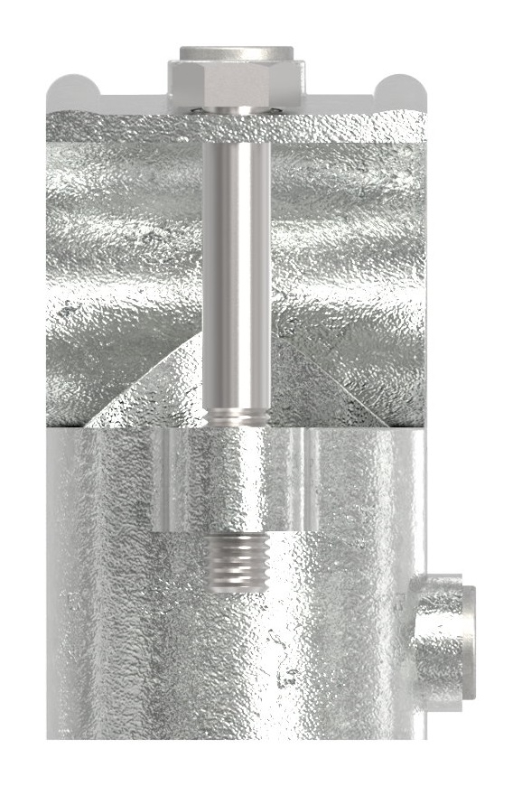 Rohrverbinder - T-Stueck offen - 135D48 - 48-3 mm - 1 1-2- - Feuerverzinkt u. Elektrogalvanisiert-135D48