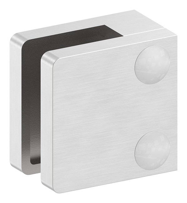 Glasklemme 30x30x18 mmØ 26-9 mm- fuer 8-00 mm ESG Glas-10-MODELL22-2.7
