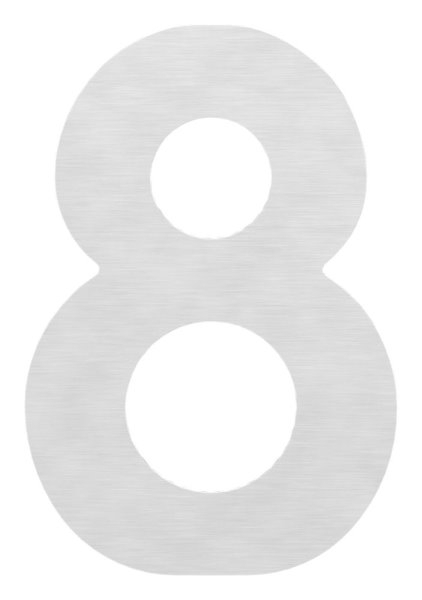 Hausnummer 8 - klein - Masse- 110 mm x 150 mm - V2A-11-8058.4