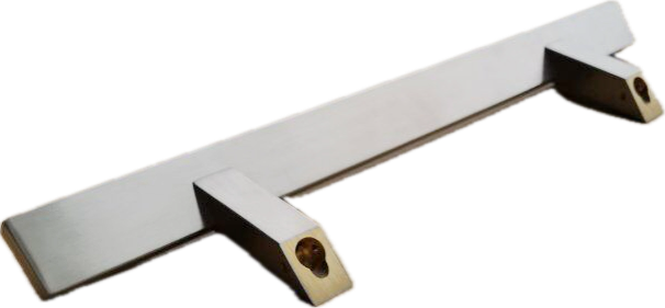 FeNau Glastuergriff Edelstahl AISI 316 geschliffen 700mm 45°-89-11GS316M332700S-A.4