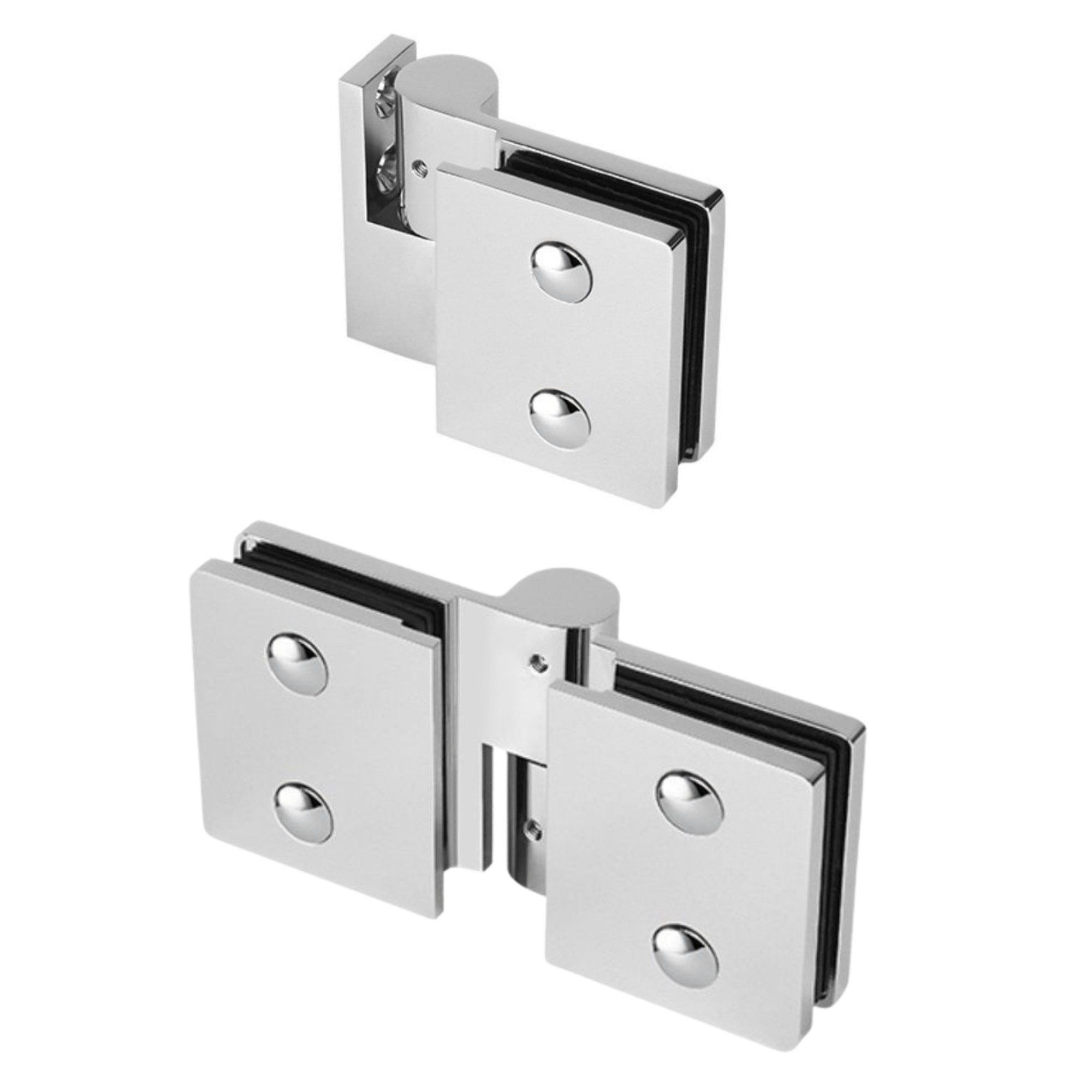Shower door hinges