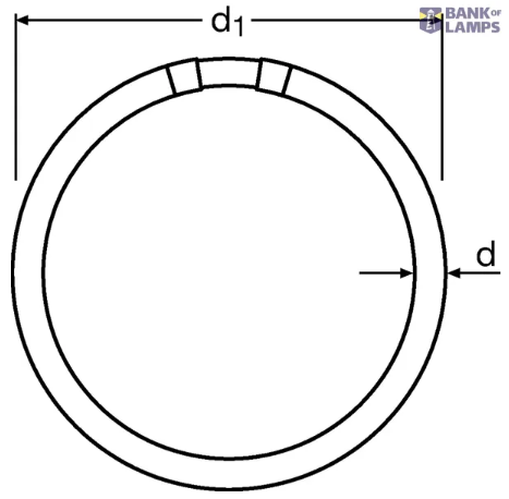 OSRAM LUMILUX® T5 FC® 55W-6500K – Ring-Leuchtstofflampe 2GX13- 3990 lm- Ø 305 mm- kaltweiss -865-4050300528564