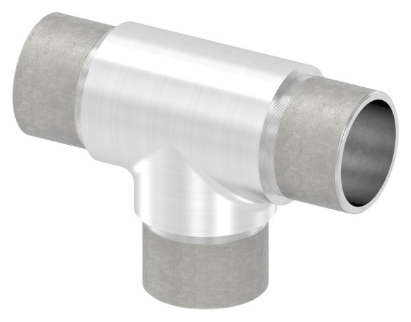 T-Stueck mit gleichen Abgaengen fuer Rundrohr Ø 33-7x2-0 mm V2A-11-3675.4