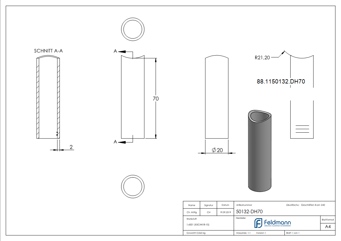 Distanzhuelse- Laenge- 70mm-88-1150132.DH70