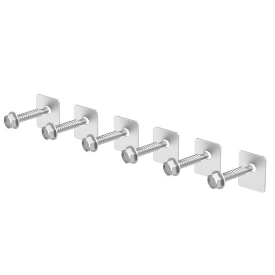Befestigungsset fuer Zahnstangen Stahl verzinkt 6-3x32 mm-89-11H01PVCFS-A.4