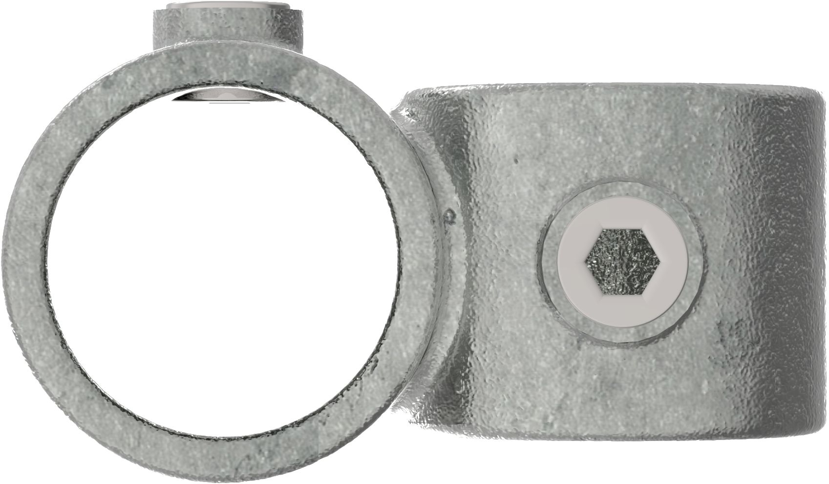 Rohrverbinder - Kreuzstueck vorgesetzt 90° - 161B34 - 33-7 mm - 1- - Feuerverzinkt u. Elektrogalvanisiert-161B34