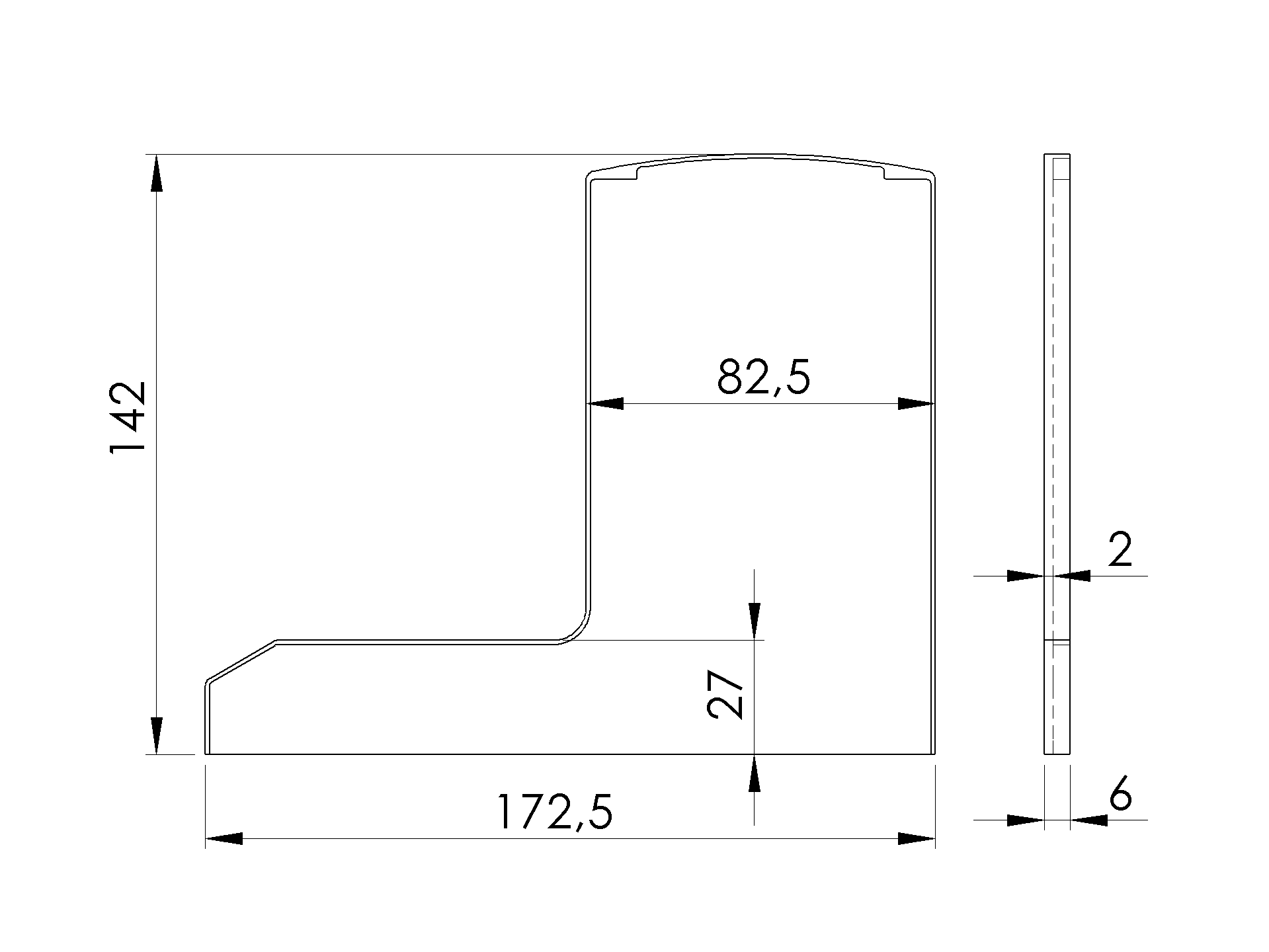 Endkappe Aluminium fuer Profil AL-0018-S-E Satin-eloxiert-89-11AL0034018SE-A.4