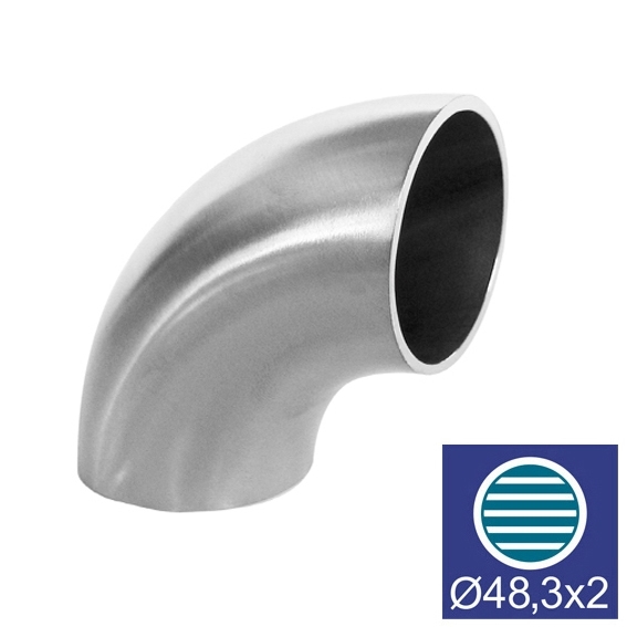 Schweissbogen 90° 48-3x2mm V2A-89-11A1305248-A.4