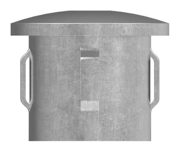 Stahlstopfen - leicht gewoelbt - mit M8 - fuer Rundrohr Ø 33-7x2-5-2-9 mm - Stahl S235JR- roh-30-2921.8