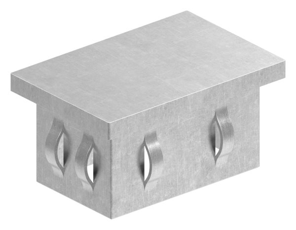 Stahlstopfen flach - fuer Rohr 60x40x2-0-3-0 mm - Stahl S235JR- roh-30-2948.8