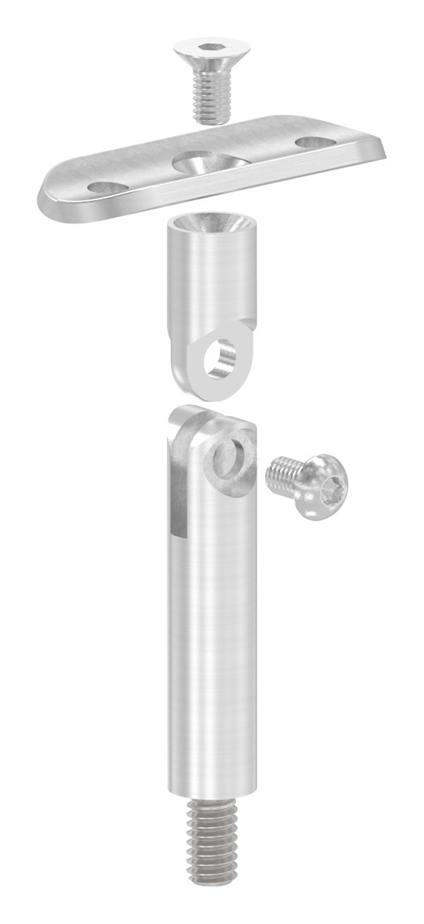 Gelenkstift mit Halteplatte - Anschluss- Ø 42-4 mm - V2A-11-3831.4